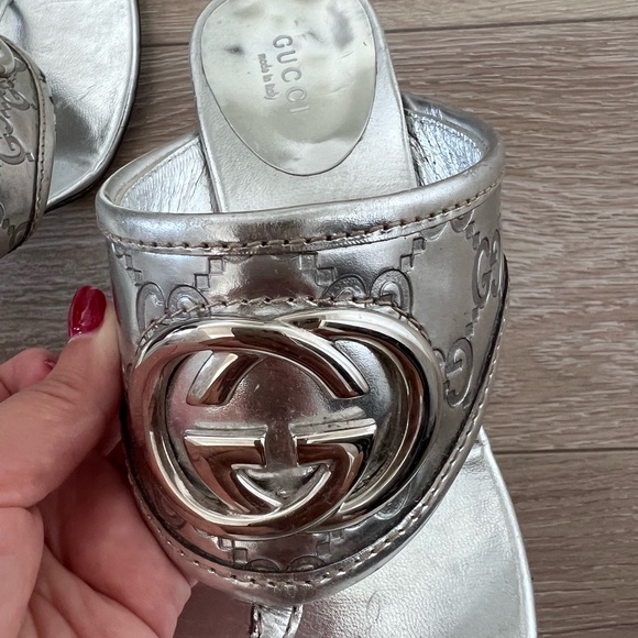 Sandals Gucci argenté - Picture 11 of 12